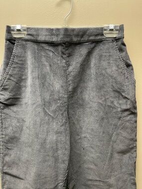 d&co. Gray Corduroy Pants with Elastic Waist